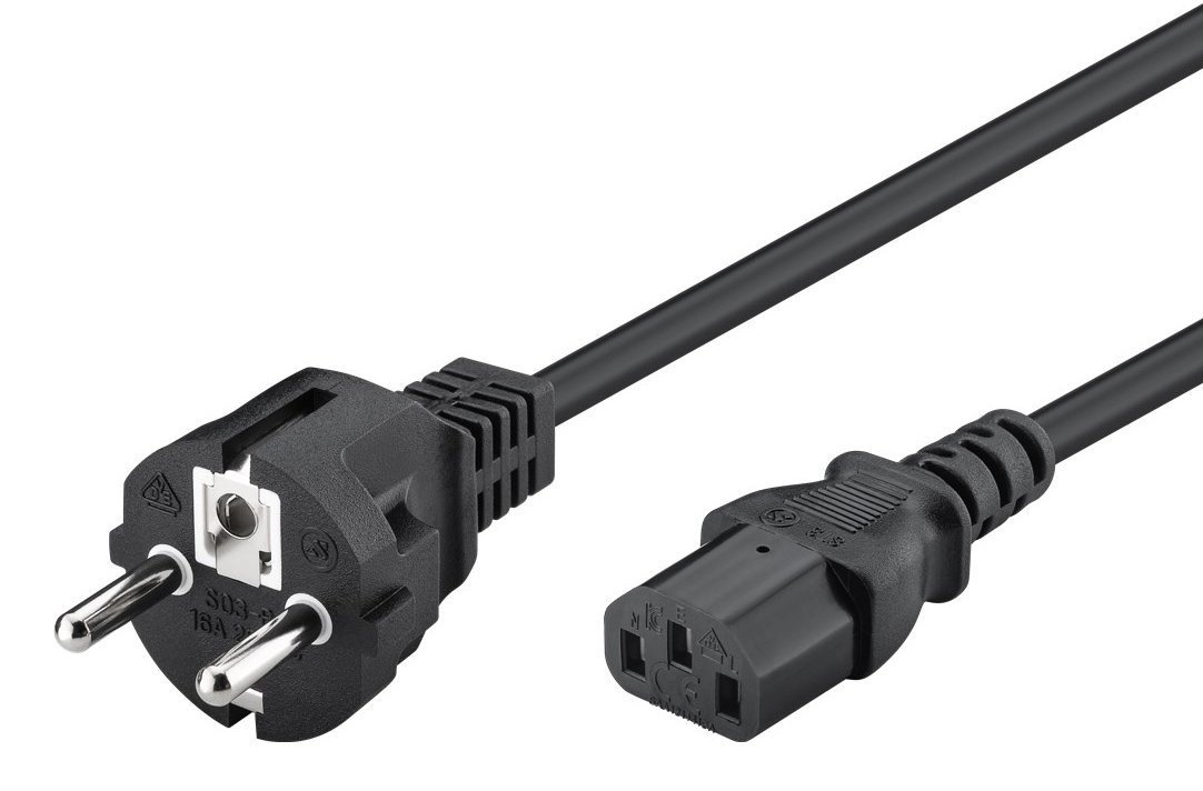 POWERTECH καλώδιο τροφοδοσίας , 3x 1mm², cooper, 1.5m, μαύρο 436