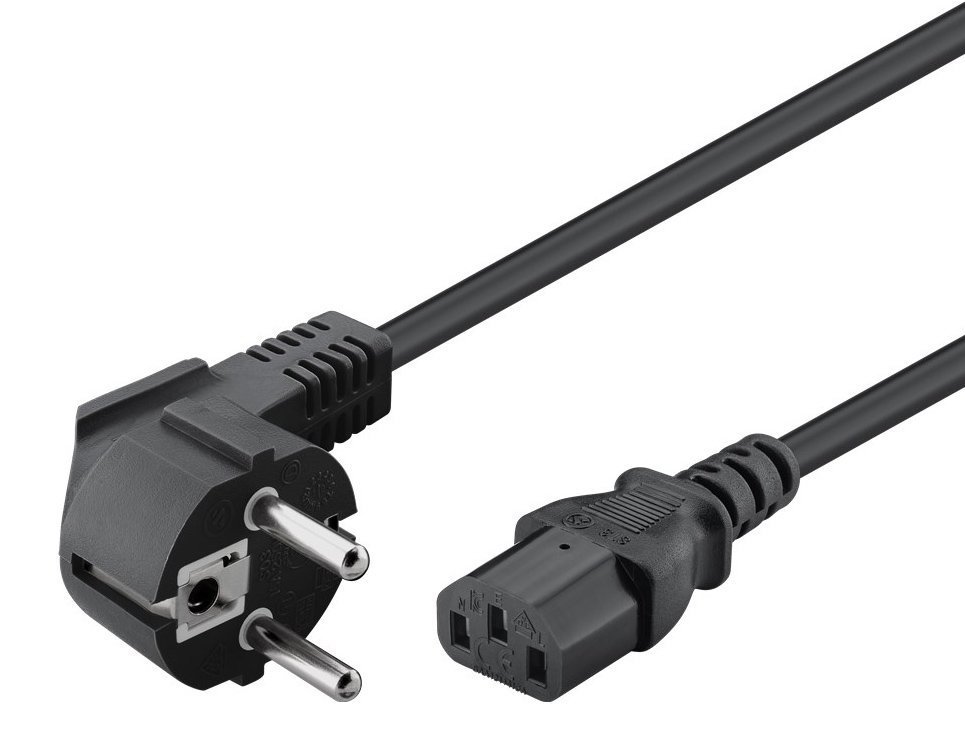 POWERTECH καλώδιο τροφοδοσίας PC , 3x 0.50mm², 1.5m, μαύρο 1000