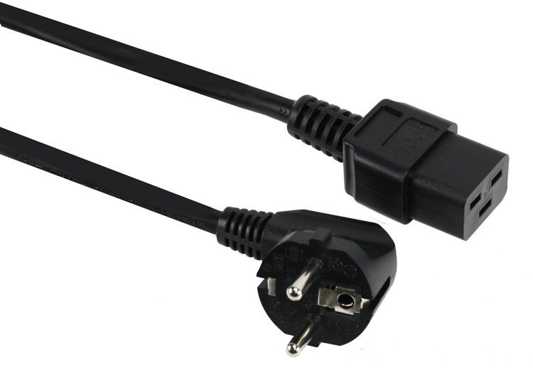 POWERTECH Καλώδιο τροφοδοσίας , C19 IEC, 16A, 250V, 1.8m, μαύρο 1928