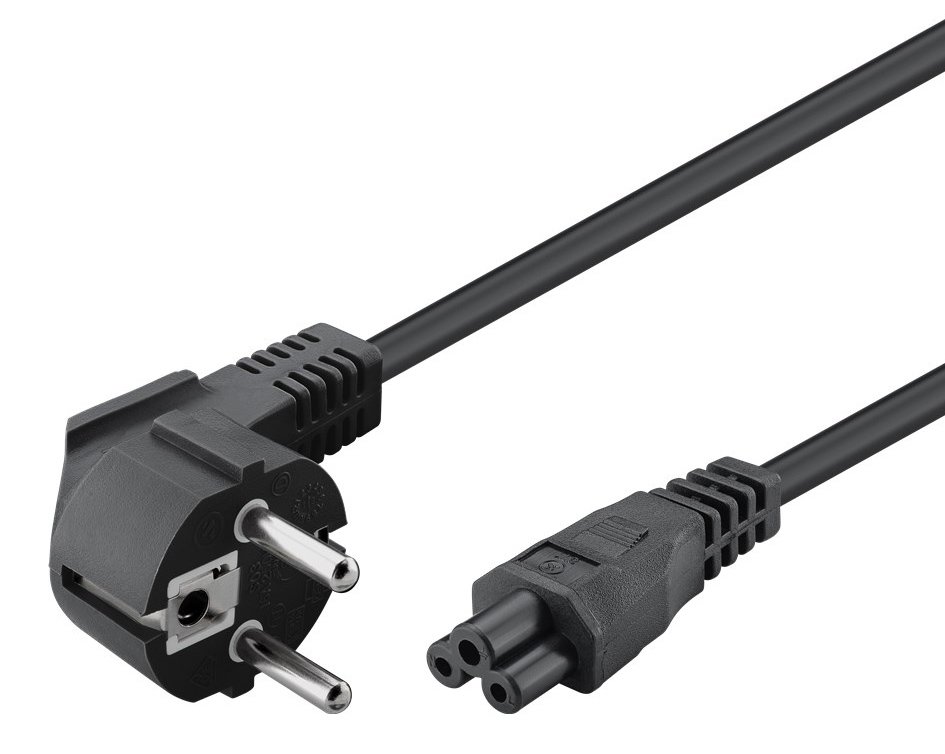 POWERTECH καλώδιο τροφοδοσίας , copper, 3x 0.5mm, 1.5m, μαύρο 5484