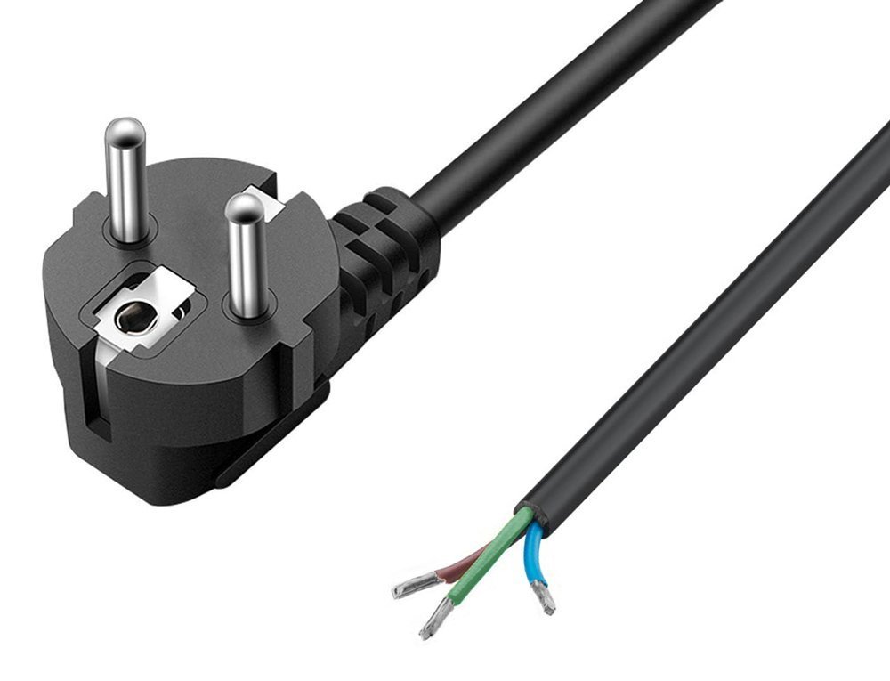 POWERTECH καλώδιο τροφοδοσίας , Copper, 3x 0.75mm², 1.8m, μαύρο 6345