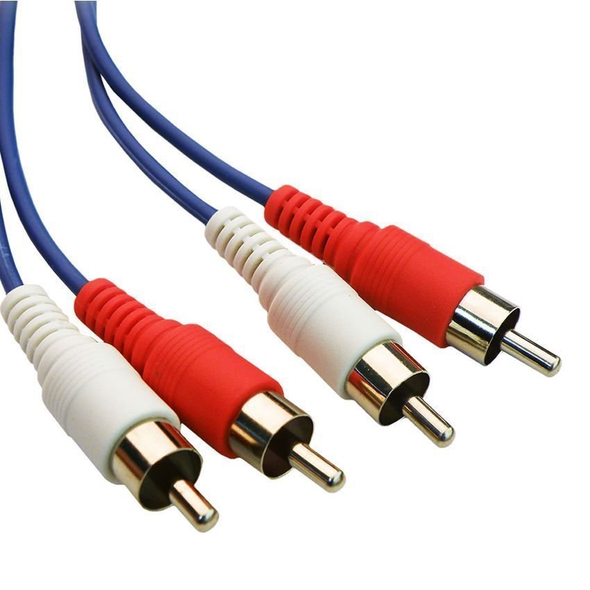 POWERTECH καλώδιο 2x RCA σε 2x RCA , 3m, μπλε 405