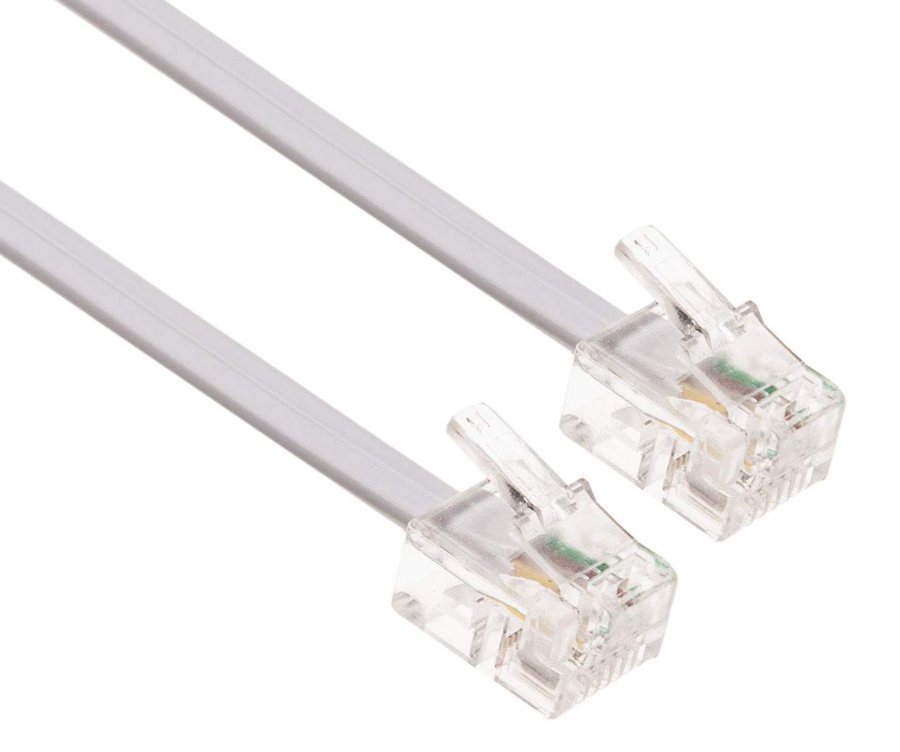 POWERTECH καλώδιο τηλεφώνου RJ11 6P4C , 2m, λευκό 387