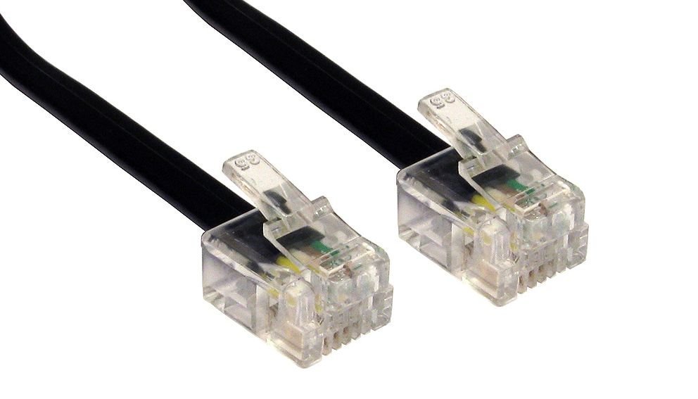 POWERTECH καλώδιο τηλεφώνου RJ11 6P4C , 2m, μαύρο 392