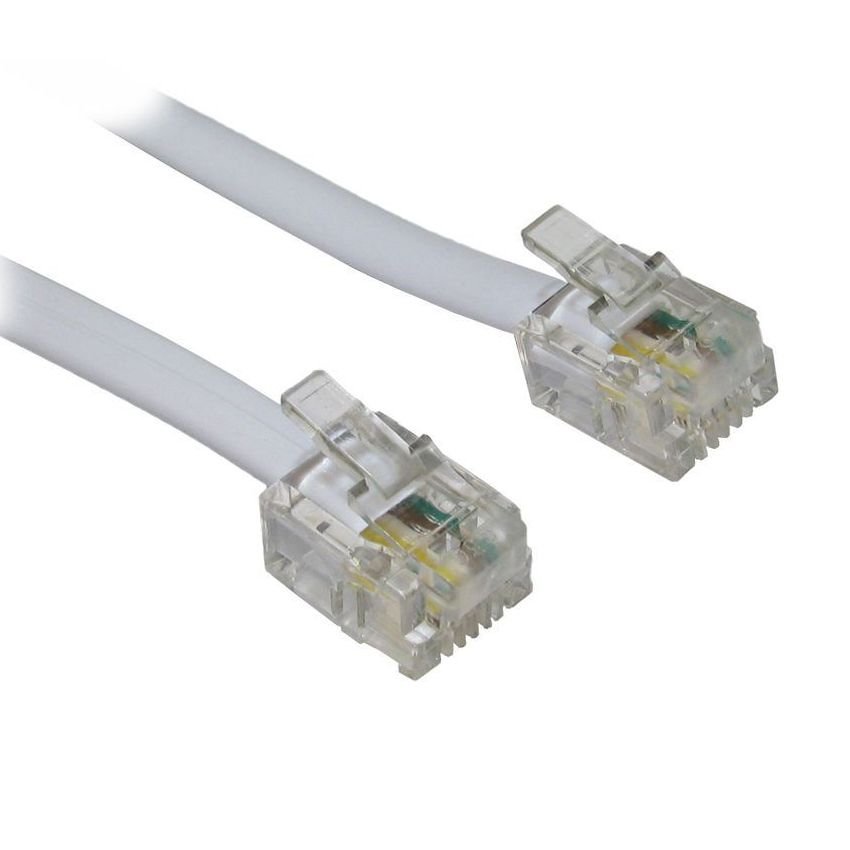 POWERTECH καλώδιο τηλεφώνου  RJ11 6P4C, CCA, 20m, λευκό 1240