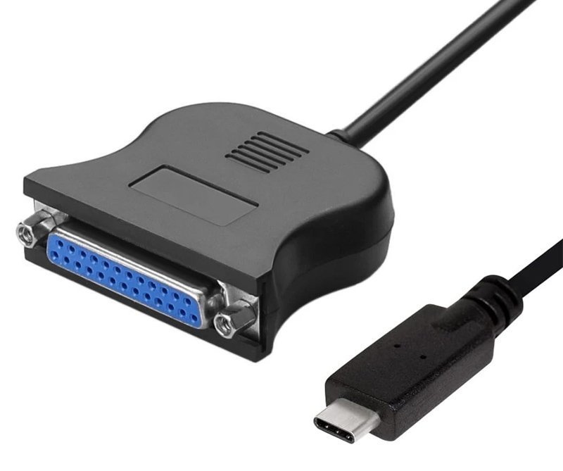 POWERTECH καλώδιο USB-C σε παράλληλη DB25 , 1.8m, μαύρο 4780