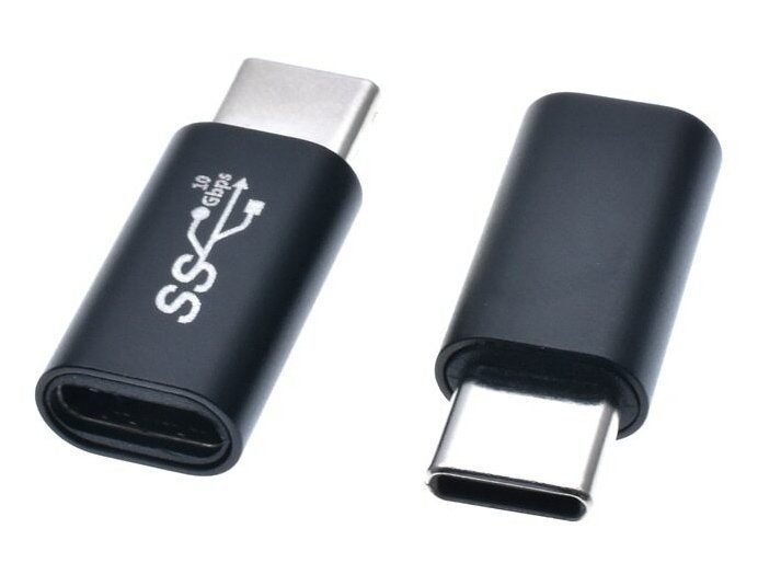 POWERTECH αντάπτορας USB-C , αρσενικό σε θηλυκό, 10Gbps, μαύρος 4787