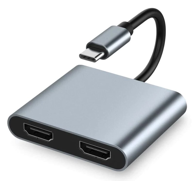 docking station, 2 thyron HDMI, USB-C, 4K, gkri 6191 USB-C