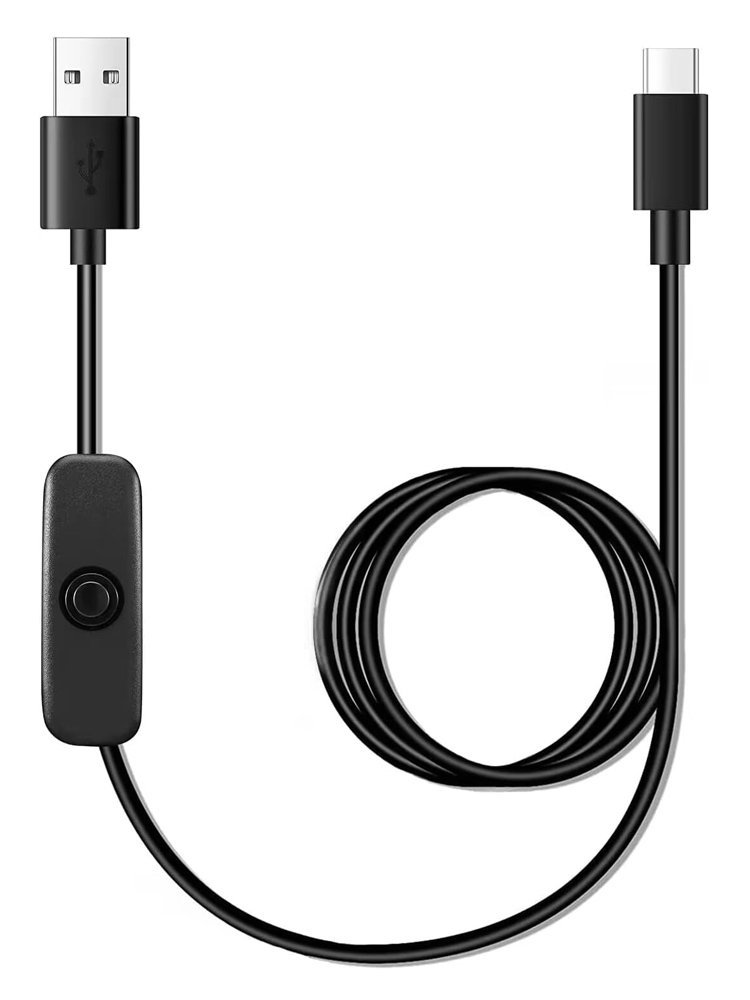 POWERTECH καλώδιο USB-C σε USB με διακόπτη, 2A, 2m, μαύρο 6739