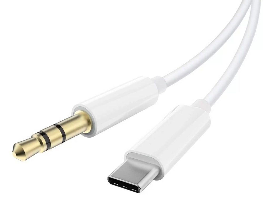 POWERTECH καλώδιο USB-C σε 3.5mm , 1m, λευκό 8919