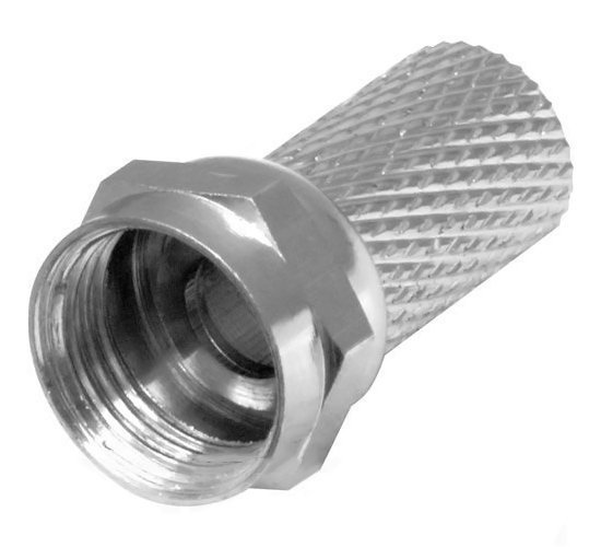 POWERTECH αντάπτορας F-PLUG νικελίου , 20mm, 5τμχ 465