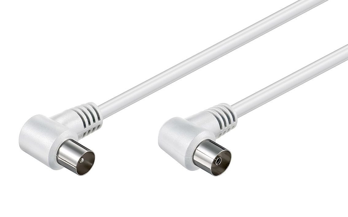 POWERTECH καλώδιο κεραίας RF αρσενικό - RF θηλυκό , γωνιακό, λευκό, 3m 647