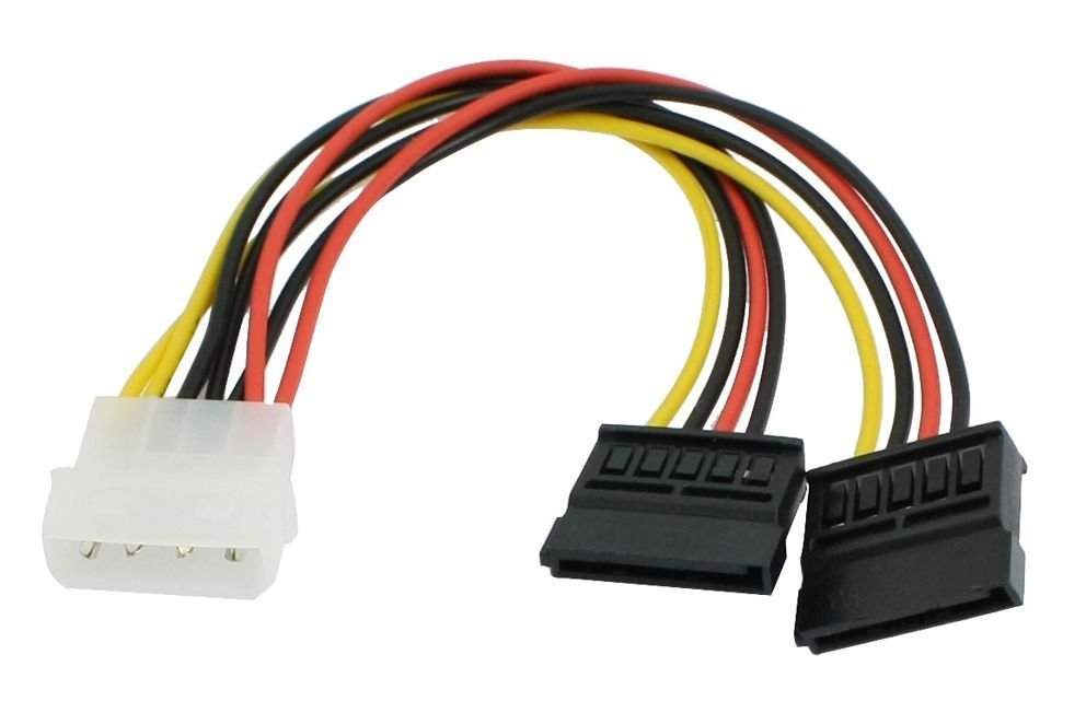 POWERTECH καλώδιο ρεύματος IDE σε 2x SATA , 20cm 443