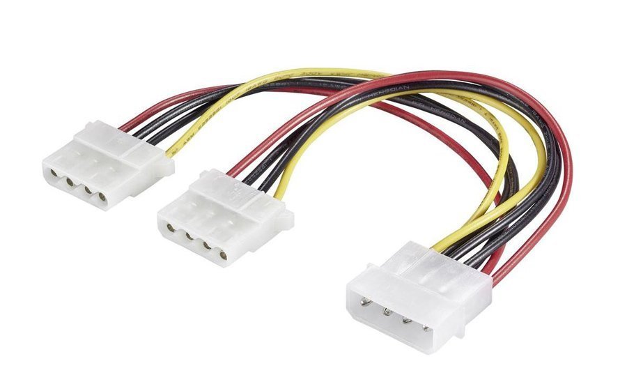 POWERTECH καλώδιο ρεύματος IDE (F) σε 2x IDE (M) , 20cm 444