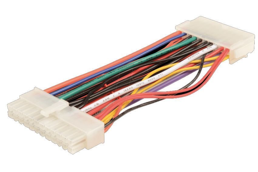 POWERTECH καλώδιο μητρικής 20+4pin male σε 24pin female , 20cm 445