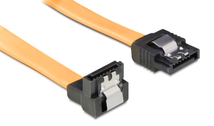 POWERTECH Καλώδιο SATA III 7pin σε 7pin 90° , Metal Clip, 0.35m 934