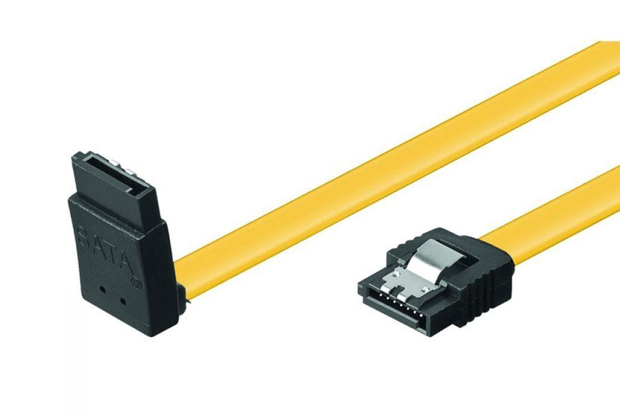 POWERTECH Καλώδιο SATA III 7pin σε 7pin 90° , Metal Clip 0.5m 935