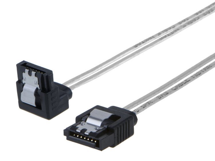 POWERTECH Καλώδιο SATA III 7pin σε 7pin 90° , flat, 0.5m 1613