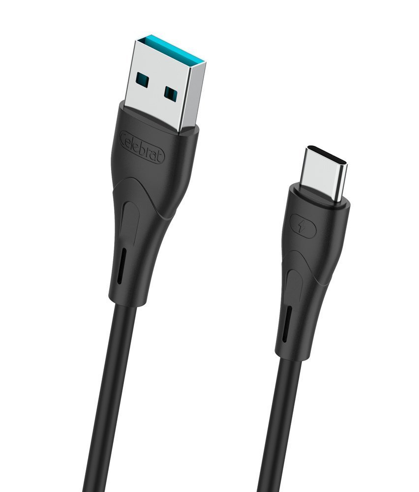 CELEBRAT καλώδιο USB-C σε USB , 3A, 480Mbps, 1m, μαύρο 6333