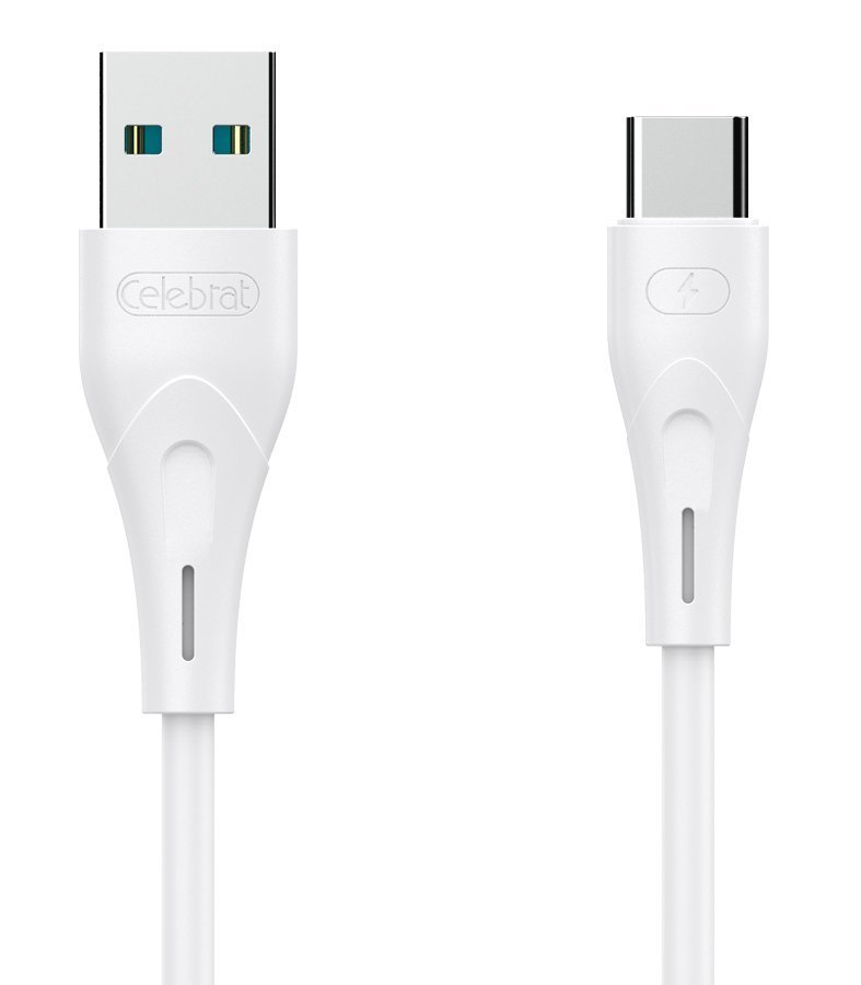 CELEBRAT καλώδιο USB-C σε USB , 3A, 480Mbps, 1m, λευκό 4404