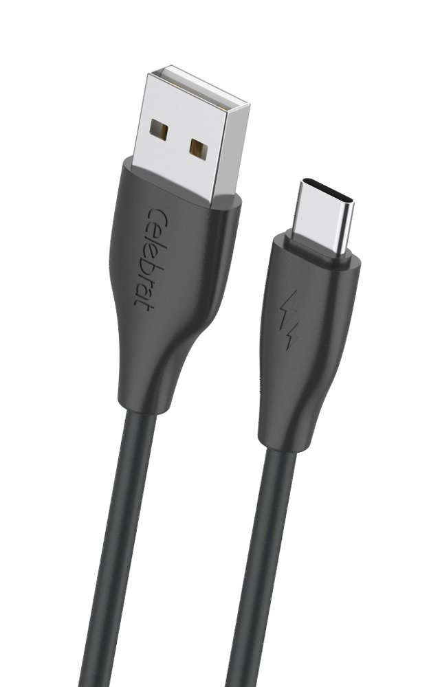 CELEBRAT καλώδιο USB-C σε USB , 3A, 480Mbps, 1m, μαύρο 7437