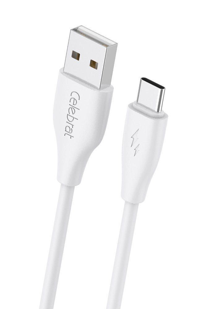 CELEBRAT καλώδιο USB-C σε USB , 3A, 480Mbps, 1m, λευκό 7436