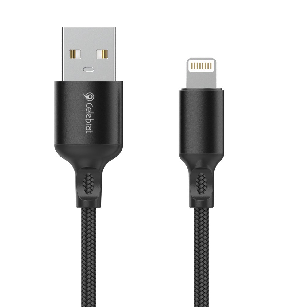 CELEBRAT καλώδιο Lightning σε USB , 2.4A, 1m, μαύρο 5456