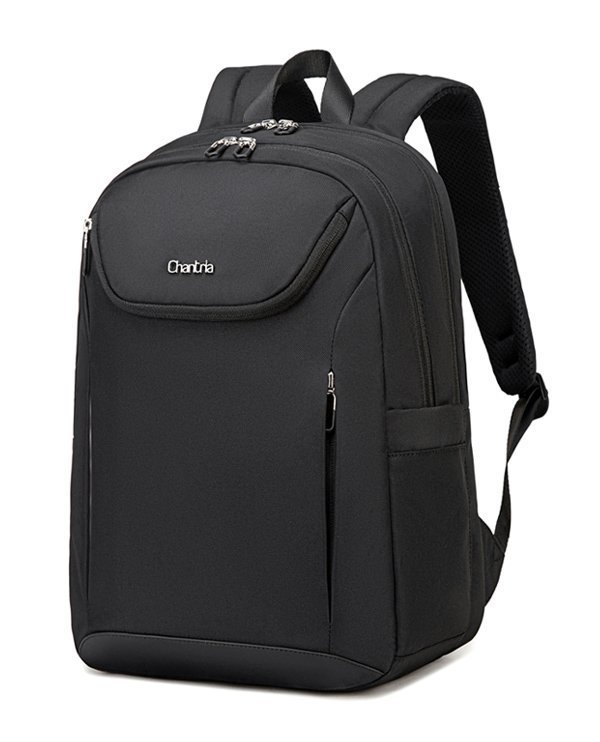 CHANTRIA γυναικεία τσάντα πλάτης  με θήκη laptop 15.6", 20.2L, μαύρη 7014