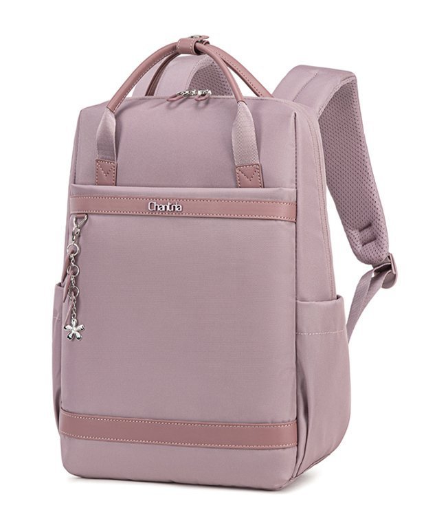 CHANTRIA γυναικεία τσάντα πλάτης  με θήκη laptop 14", 12.5L, μωβ 7029