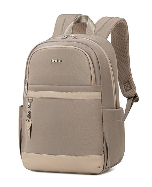 CHANTRIA γυναικεία τσάντα πλάτης  με θήκη laptop 14", 14.3L, χακί 7025