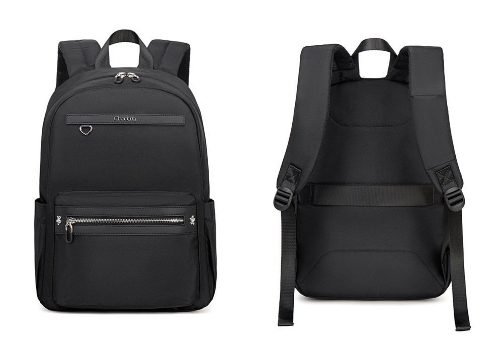 CHANTRIA γυναικεία τσάντα πλάτης με θήκη laptop 14", 14.3L, μαύρη 7021 - Image 5