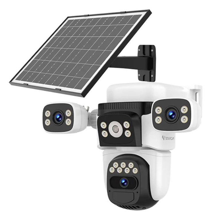 VSTARCAM smart ηλιακή κάμερα , triple lens, 2MP, WiFi, SD, PTZ, IP66