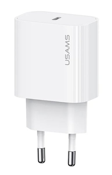 USAMS φορτιστής τοίχου , USB-C, 20W, λευκός 8469