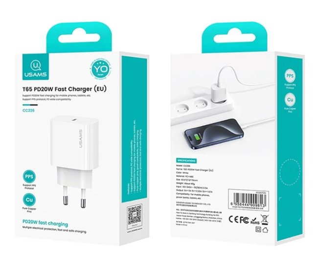 fortistis toichoy, USB-C, 20W, leykos 8469 1