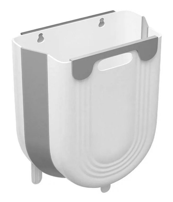 Πτυσσόμενος κάδος απορριμμάτων , 10L, 22.5x16.5x28.5cm, γκρι 5712