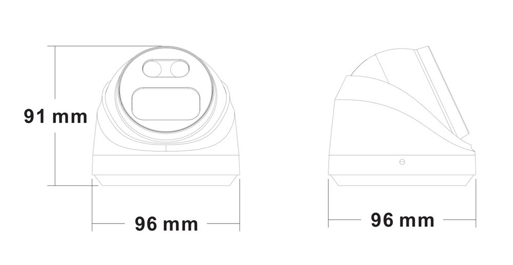 LONGSE υβριδική κάμερα , 2.8mm, 8MP, αδιάβροχη IP67, AOC, LED 7335 - Image 3