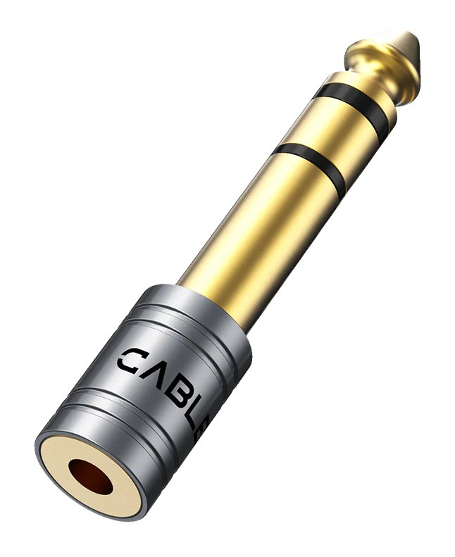 CABLETIME αντάπτορας ήχου 6.3mm σε 3.5mm , gold plated, γκρι 8504