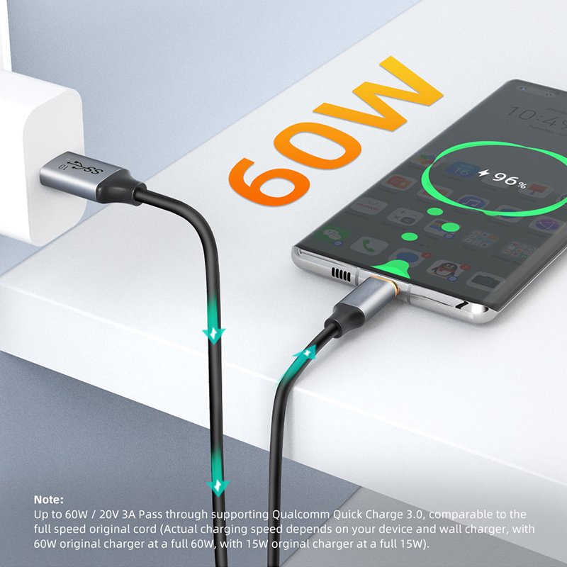 kalodio USB-C se USB, 60W, 10Gbps, 1m, mayro 6727 60 watt