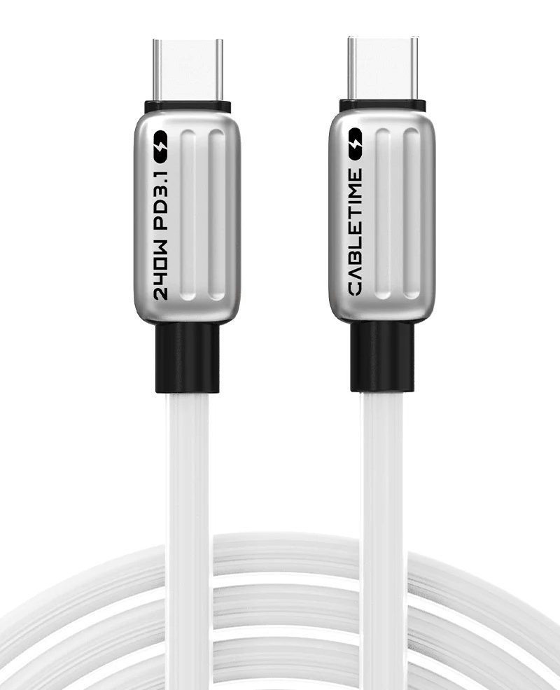 CABLETIME καλώδιο USB-C , 240W, 480Mbps, 1m, λευκό 9415