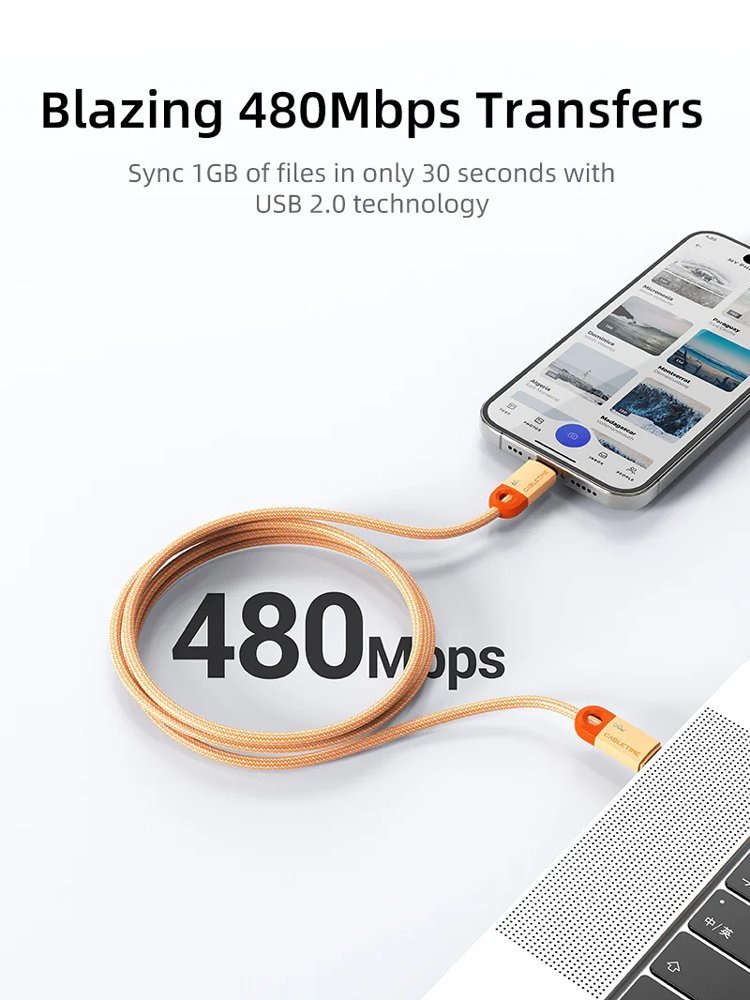 kalodio USB-C, 60W PD, 480Mbps, 0.25m, mple 7963 60 watt