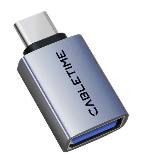 CABLETIME αντάπτορας USB-C σε USB , 10Gbps, γκρι 7415