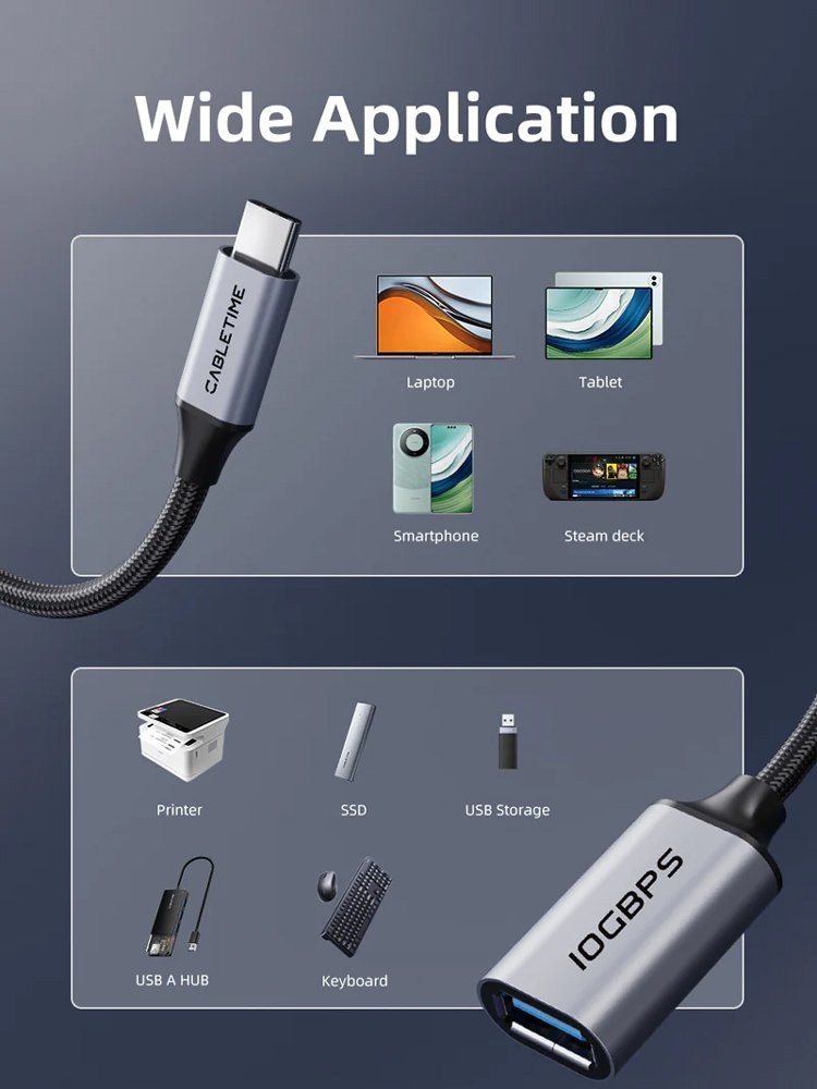 antaptoras USB-C se USB, 10Gbps, gkri 8503 USB Type-A (F)