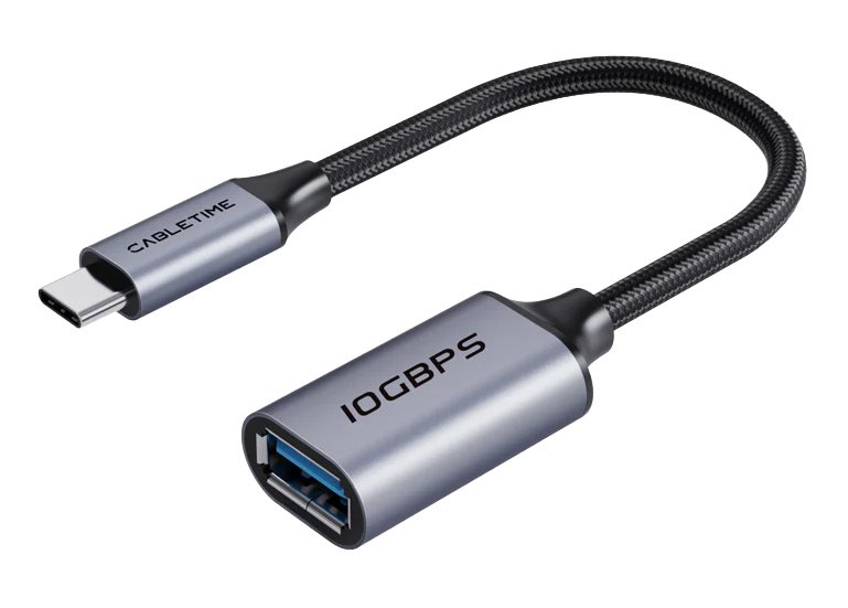 CABLETIME αντάπτορας USB-C σε USB , 10Gbps, γκρι 8503