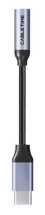 CABLETIME αντάπτορας USB-C σε 3.5mm , γκρι