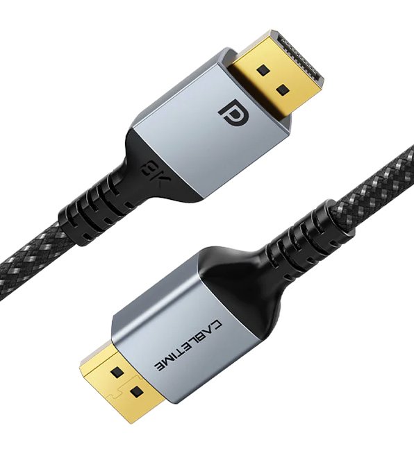 CABLETIME καλώδιο DisplayPort , 32.4Gbps, 8K/60Hz, 2m, μαύρο 3738