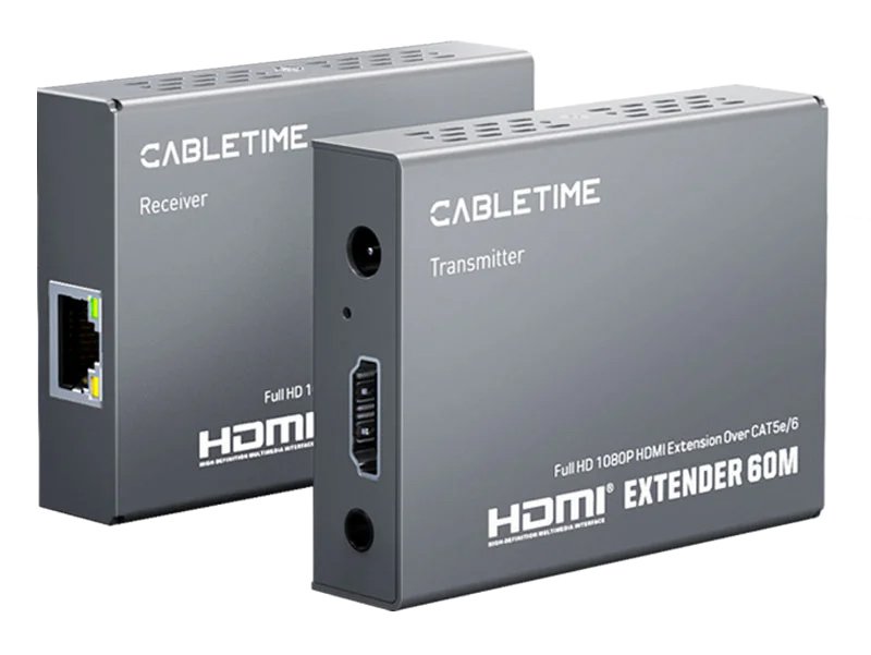 CABLETIME HDMI video extender μέσω καλωδίου RJ45, 1080p/60Hz, έως 60m