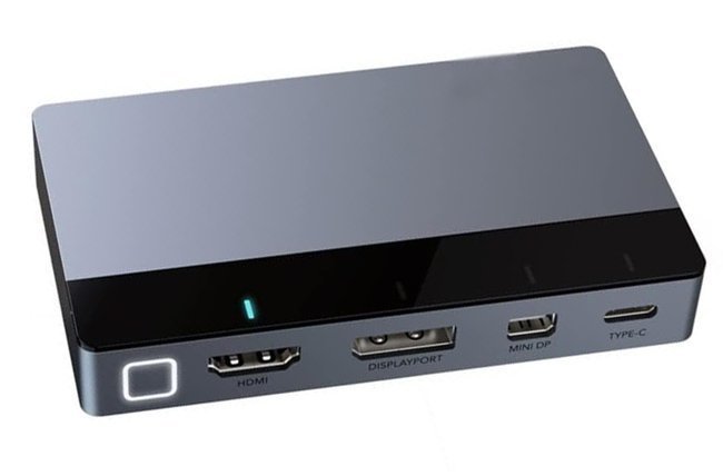 CABLETIME multi-port switch σε HDMI, 4 σε 1, 4K/60Hz, γκρι 5273