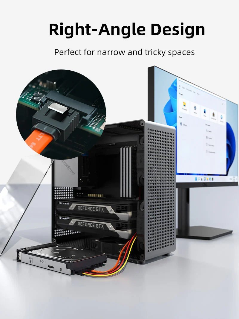 kalodio SATA III, 6Gbps, 0.50m, portokali 9422 0.50m