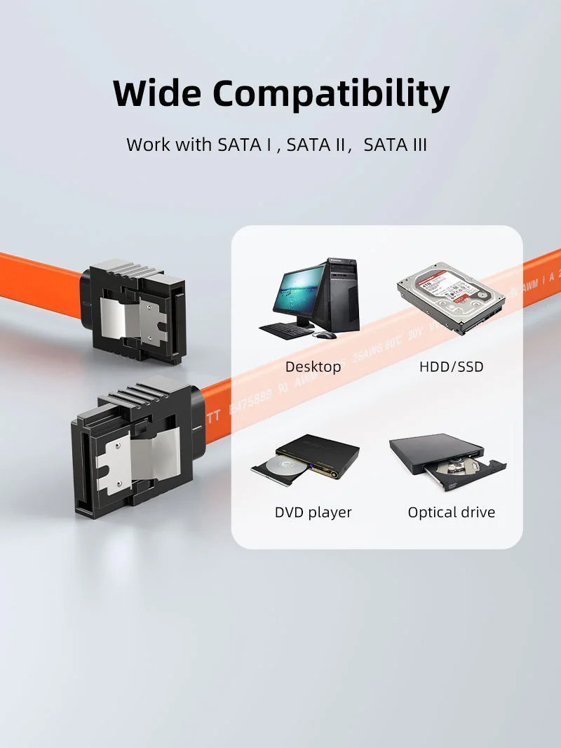 kalodio SATA III, 6Gbps, 0.50m, portokali 9422 0.50m