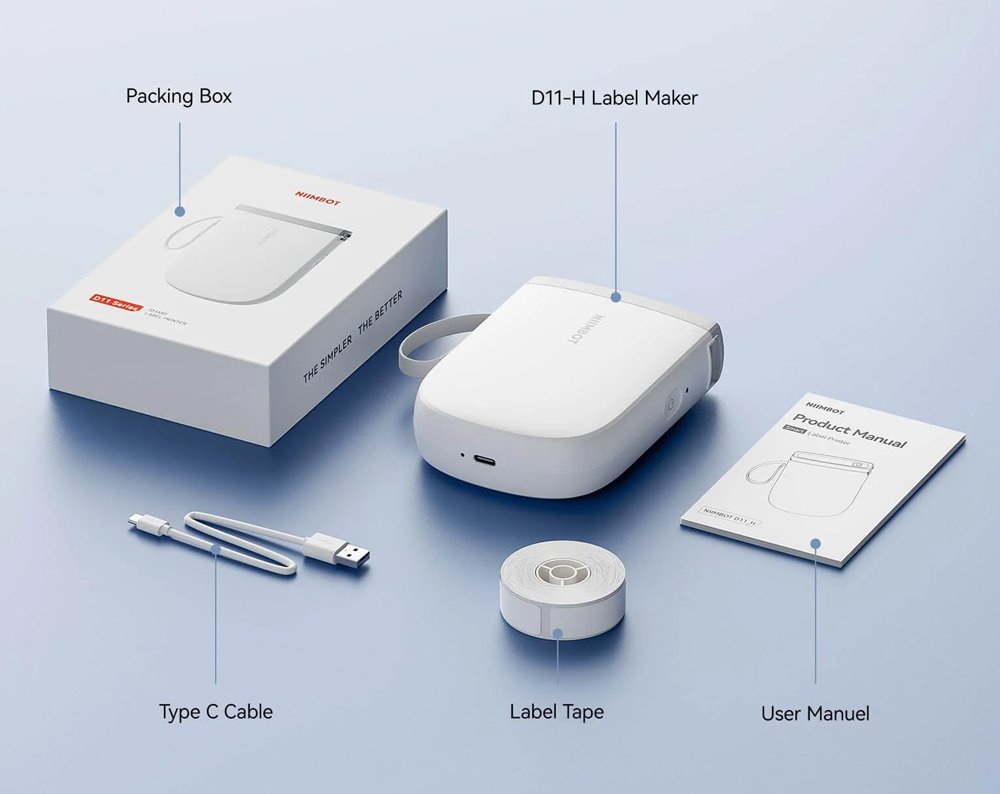 NIIMBOT smart θερμικός εκτυπωτής ετικετών , 300dpi, Bluetooth, λευκός 7706 - Image 8